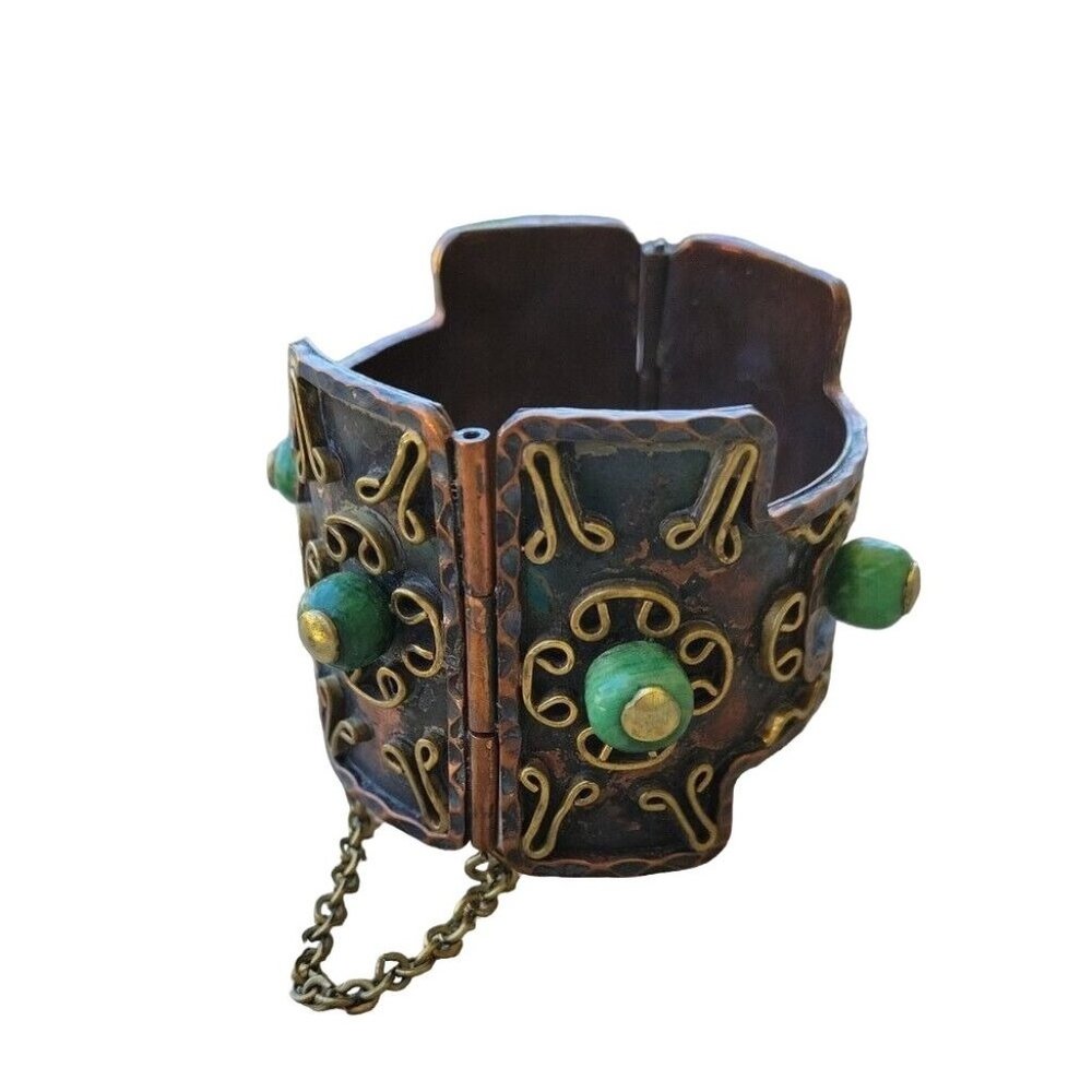 Vintage Casa Maya 1950s Casa Maya Bangle Copper Pin Closure Bracelet